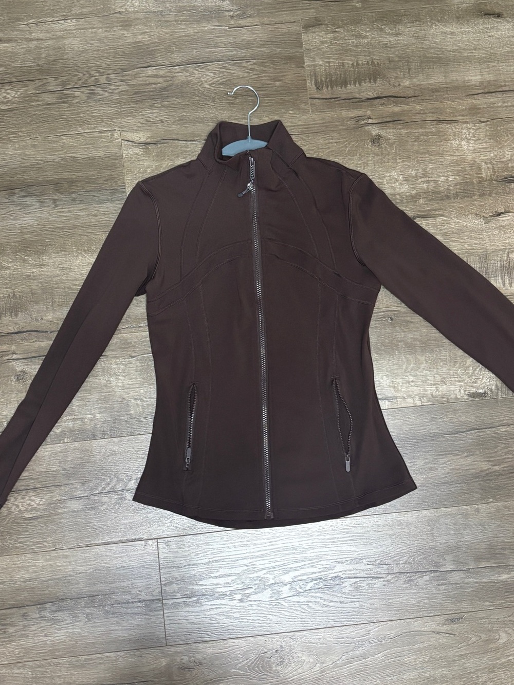 Womenβs Brown Zip-Front Athletic Jacket